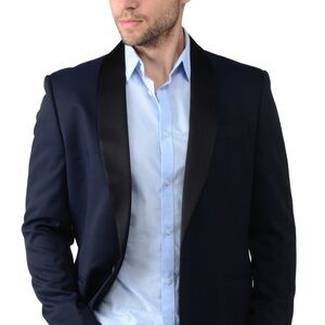 Roberto Cavalli Blue Slim Fit Suit Jacket 46 R